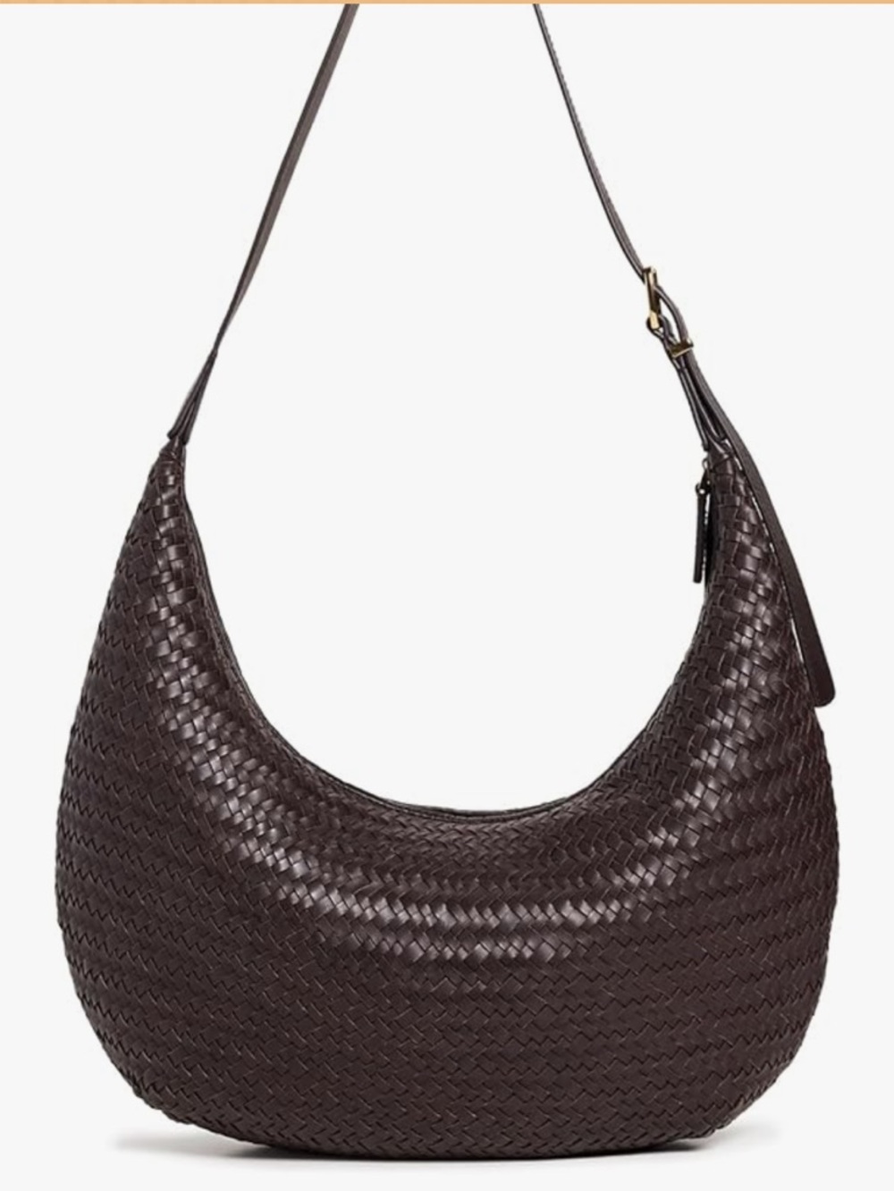 Madewell Essential Curve Woven Hobo Slouch Shoulder Bag - Coffee Bean
